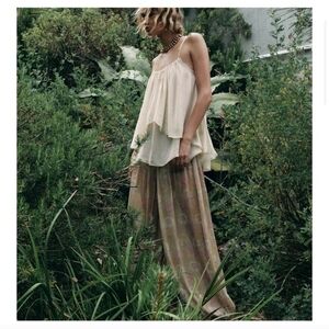 Zara Collection Balloon Style Floral Print Gauze Pants